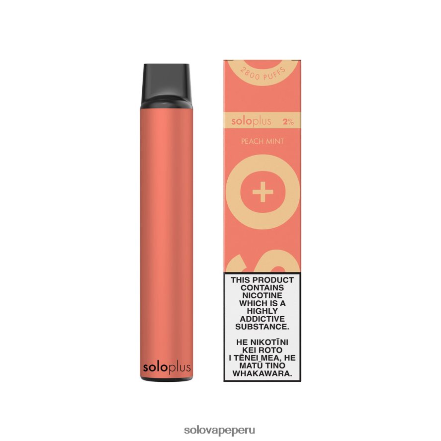 Solo Plus vaporizador desechable menta durazno TR068423 | Vape Solo Flavours